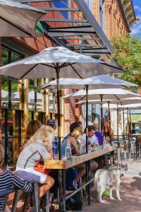 Casual dining outdoors on Pearl Street in Boulder. Courtesy of Boulder CVB/Denise Chambers.