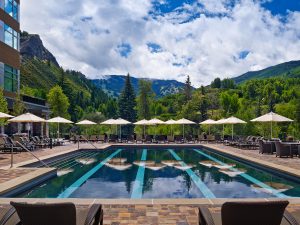 A serene and beautiful atmosphere at The Westin Riverfront Resort and Spa at Beaver Creek Mountain's pool. Courtesy of Westin Riverfront.