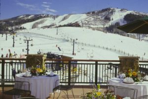 Beautiful day for a patio lunch at Sheraton Steamboat Resort & Villas in Steamboat Springs. 