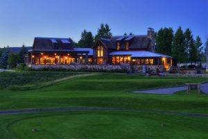 A busy River Valley Ranch clubhouse at dusk. Courtesy RVR.