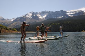Stand up paddle boarding on Trout Lake. Photo courtesy Telluride Ski Resort/Brett-Schreckengost.