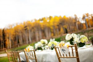 Outdoor fall reception at Viceroy Snowmass. Courtesy Viceroy Snowmass.