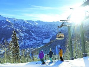 Telluride's free gondola runs between town and Mountain Village in all seasons. 